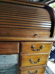 Antique Solid Oak Roll Top Desk | eBay