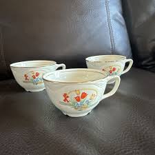 Vintage Homer Laughlin Virginia Rose Coffee/Tea Cups (3) | eBay