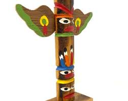 Vintage Native American Miniature Totem - Etsy