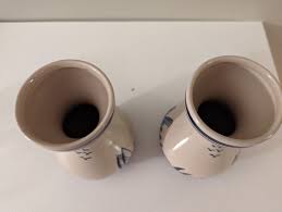 Delft Dutch Blue Bulb Vases Windmills Birds Sail Boats Ceramic Set of 2 | eBay