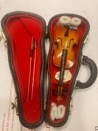 Buy Vintage Mini Wooden 5 1/2" DECORATIVE VIOLIN and BOW ...