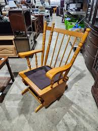 Tell City Chair Style Solid Oak Glider ROCKER Chair (No ...
