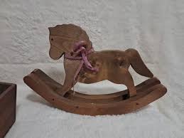 Vintage Wooden Country Farmhouse Rustic Rocking Horse | eBay