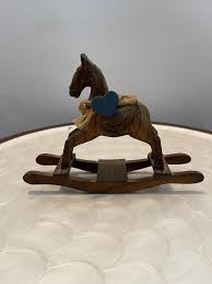 1076 Wooden rocking horse w/blue heart · Whatnot: Shop, Sell, Connect