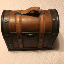 unbranded | Other | Wooden Box Chest Strapped With Brown ...