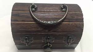 Decorative Wooden Trinket Box with Hinged Lid Pirate ...