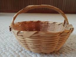 Antique Woven Miniature Basket Hand Made Wicker 62 plus ...