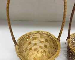 Hand Woven Wooden Easter Basket Set of Two - Etsy
