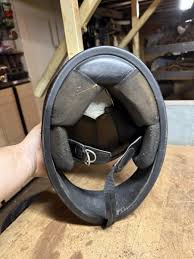 Vintage Old Rare Bell Black Motorcycle Safety Racing Helmet ...