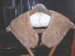 Vintage Fur Collar Wrap Shawl Champagne color warmth ...