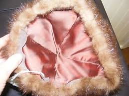 50S MINK FUR HAT DEADSTOCK WITH TAG NATURAL MINK VINTAGE ...