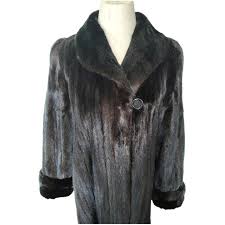 Birger Christensen Ranch Female Mink Fur Trench Coat (Size 14-16 M/L) For Sale at 1stDibs