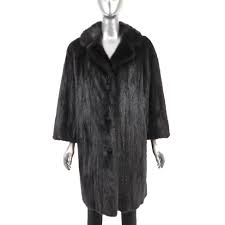 Black Mink 7/8 Coat- Size S β VintageFurs