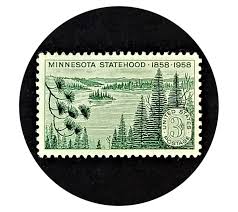 7 Minnesota Statehood Stamps, Centennial, 1858-1958, Green ...