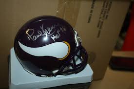 MINNESOTA VIKINGS PAUL KRAUSE #22 SIGNED RIDDELL MINI HELMET ...