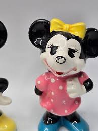Vintage 1970s Walt Disney Productions Mickey and Minnie Mouse • Japan • 3"H | eBay