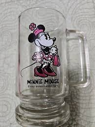 Set of 3 Vintage Walt Disney Glass Mugs, Mickey Mouse, Minnie Mouse & Pluto | eBay Australia