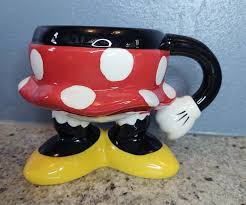 Disney Parks Exclusive Minnie Mouse Red Polka Dot Skirt & Legs Coffee Mug/Cup | eBay