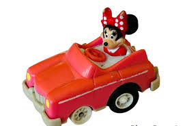 Minnie Mouse Toy Car Pink Bow M4-5 Vtg Walt Disney Figure ...