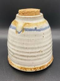 Studio Art Pottery Jar 'USED GUM' w/Cork Stopper EUC | eBay