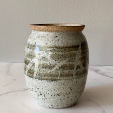 Vintage Studio Pottery Stoneware Vase | Chairish