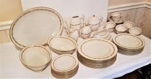 Lot #62 Large Set of Franciscan Fine China in the "Arcadia Gold" pattern | EstateSales.org