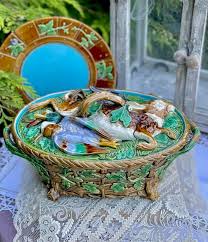 MINTON MAJOLICA ANTIQUE GAME PIE DISH OR TERRINE STUNNING ...