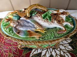 Early MINTON & Co. England MAJOLICA Earthenware Woven ...