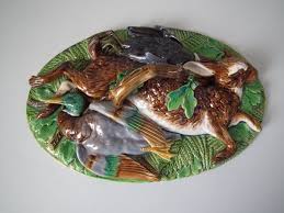 Minton Majolica Mallard Game Pie Dish, Liner and Cover