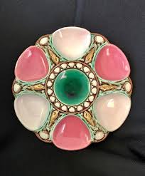 English Majolica Clam or Oyster Plate, C. 1880s, Minton ...