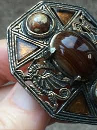 Vintage Miracle Brooch, Celtic Welsh Dragon, Brown Agate styled Glass, Signed | eBay UK