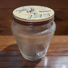 Vintage Ski Brand Herring Products Frosted Glass Ball Jar With Metal Lid 1940s | eBay