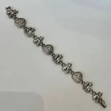Jewelry | Cat Vintage Kitty Silver Tone Metal Link Bracelet ...