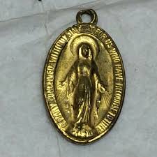 Vintage Religious Medal Mary Metal | eBay Australia