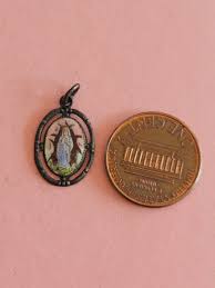 Rare Stunning Antique Catholic Silver Medal Porcelain Enamel Pendant Medallion Holy Charm of Holy Mary Our Lady Virgin Mary - Etsy Denmark