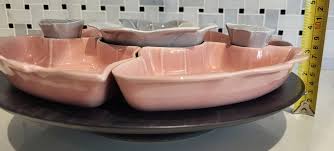 Vintage California USA Pottery #275 8-piece Ceramic Leaf ...