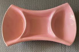 MCM Miramar Ceramic Pink Divided Dish 1957 - Etsy