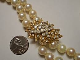 Ciner 2-Strand Hand Knotted 9mm Faux Pearl Necklace w ...
