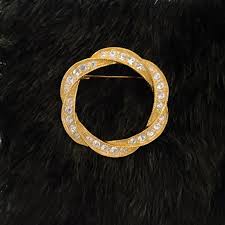 Roman | Jewelry | Vintage Roman Spiral Circle Gold Tone ...