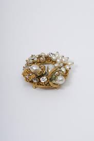 Original by Robert Pearl and Rhinestone Brooch/Pendant For Sale at 1stDibs | original by robert brooch, robert jewelry, original by robert brooch value