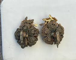 Vintage Rare 1950s Robert Crystal Clip-on Earrings - Elegant Retro Jewelry, Designer Jewelry - Etsy