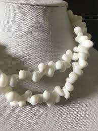 White Shell Beaded Necklace | eBay