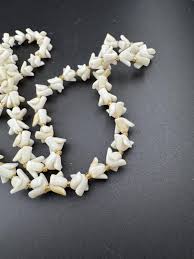 Vintage 1960s White Beaded Station Seed Bead Necklace Gold ...