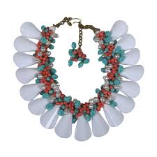 Julie Rubano Necklace Statement Chunky Lucite Imitation ...