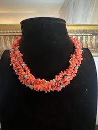 Vintage 1970's Sunwest Silver Company Inc. 3 Strand Coral ...