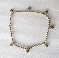 9.5 Inch Sterling Silver Ball Link Bracelet With 7 Heart ...