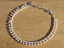 925 Silver Bracelet - Fine Bracelet With Small Beads and ...