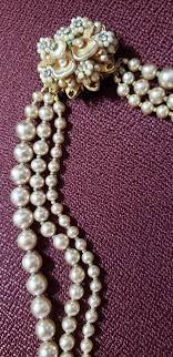 Eugene Schultz Imitation Pearl triple Strand Necklace Movie ...