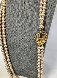 Vintage Pearl Gold Heart Joan Rivers Necklace Signed ...