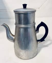 Vintage Aluminum 2 Cup 8.5" tall Lightweight Drip Coffee Pot ...